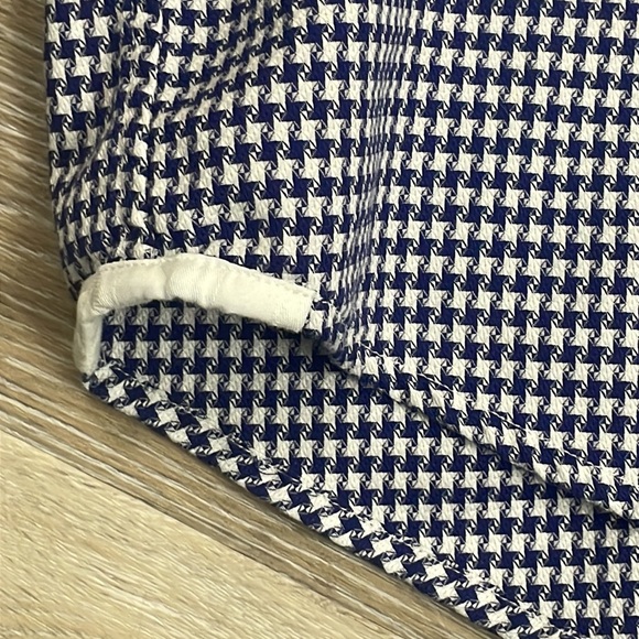 Robert Graham Modern Americana Tailored Fit Blue White Houndstooth Medium - Picture 10 of 14